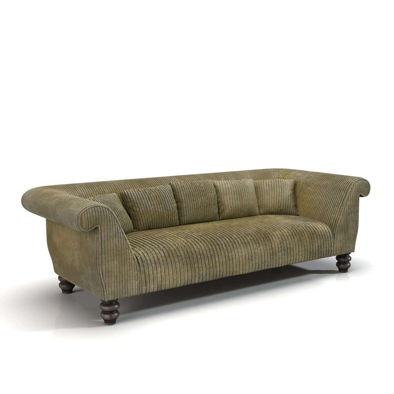 Flared Arm Sofa PBR 3D Model_01